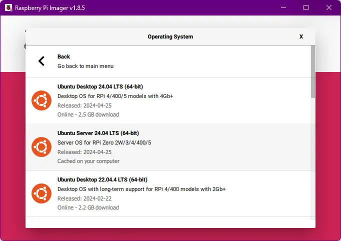 Raspberry Pi Imager OS
