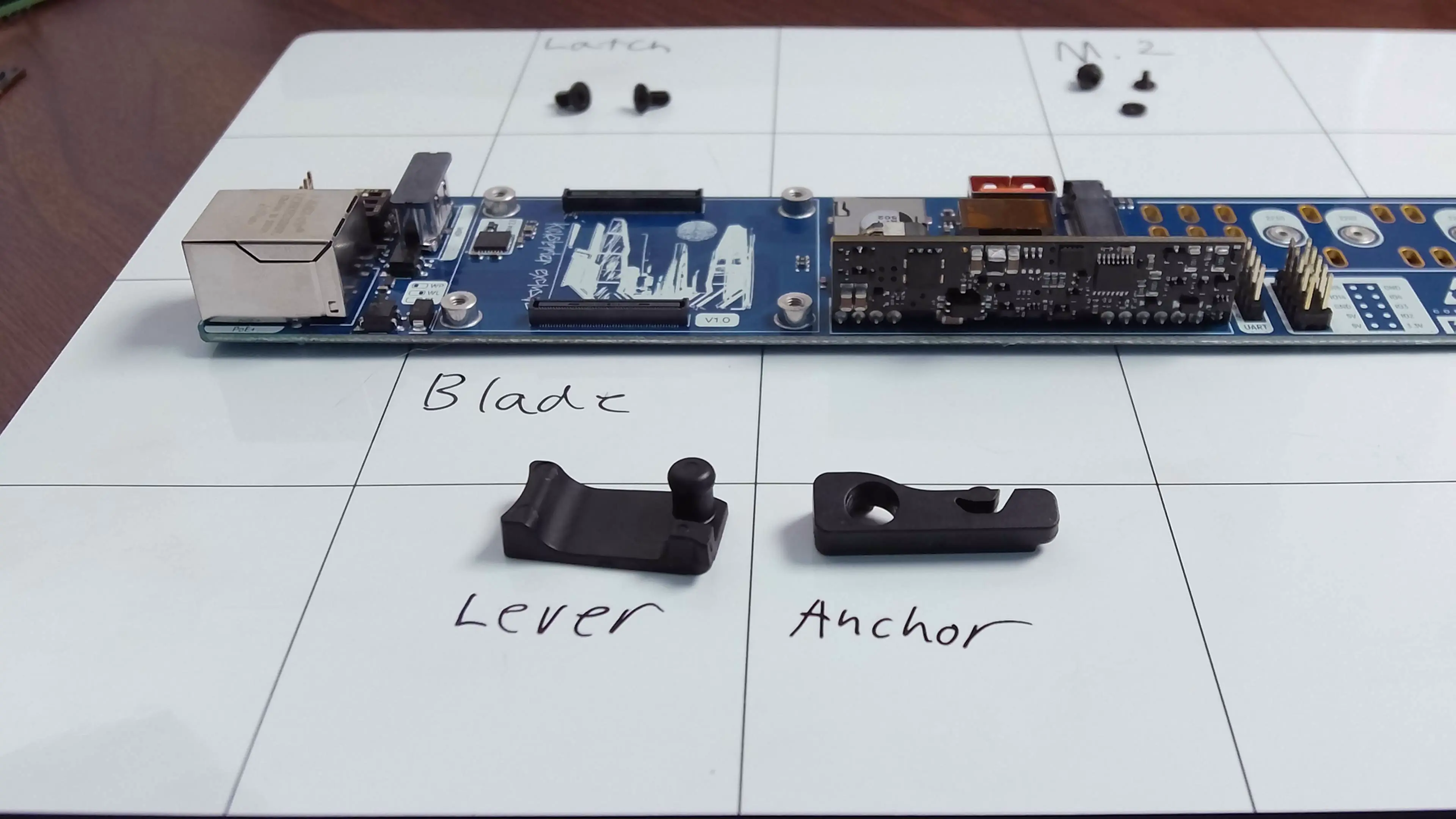 Parts for compute blade latch