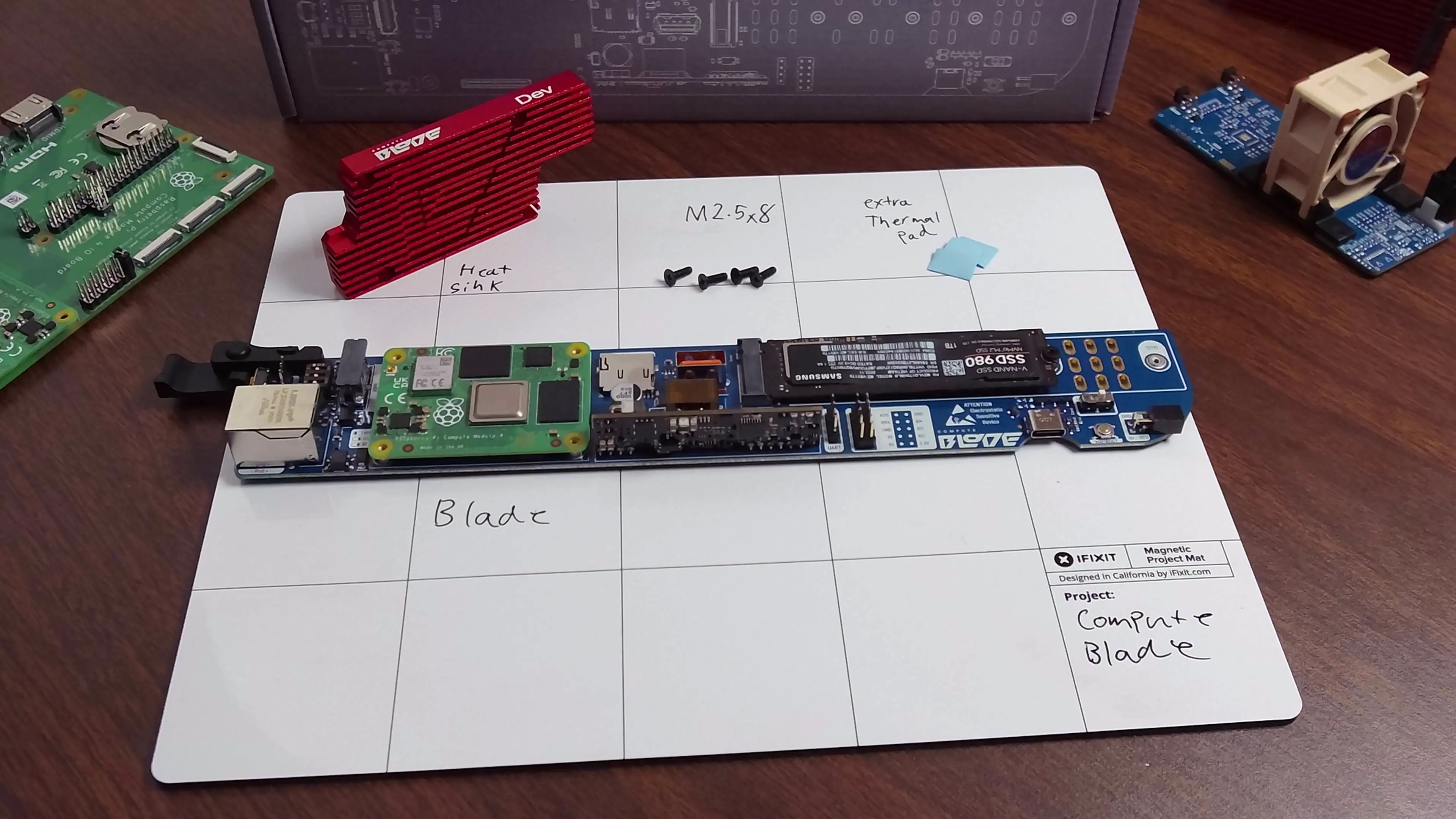 Compute Blade with Heat Sink parts