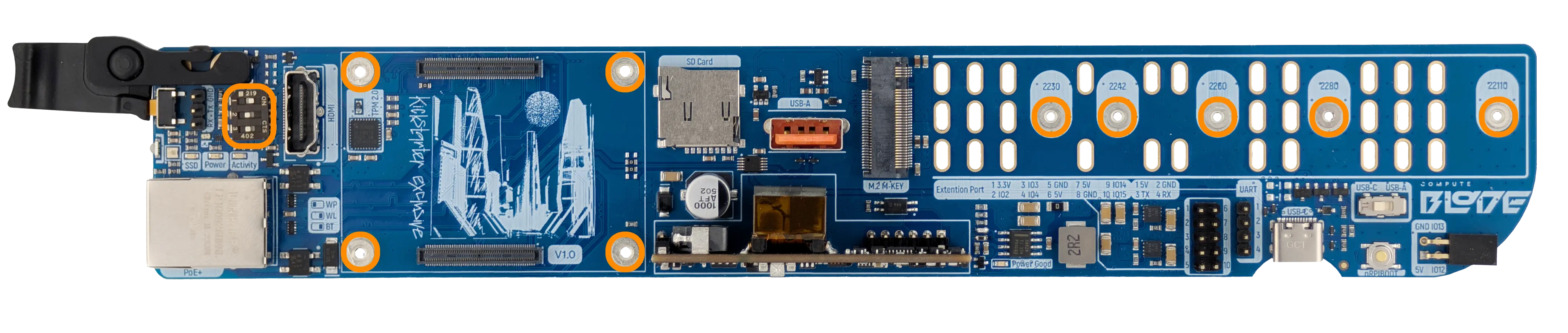 MK4 K blade with locations of Kapton tape marked