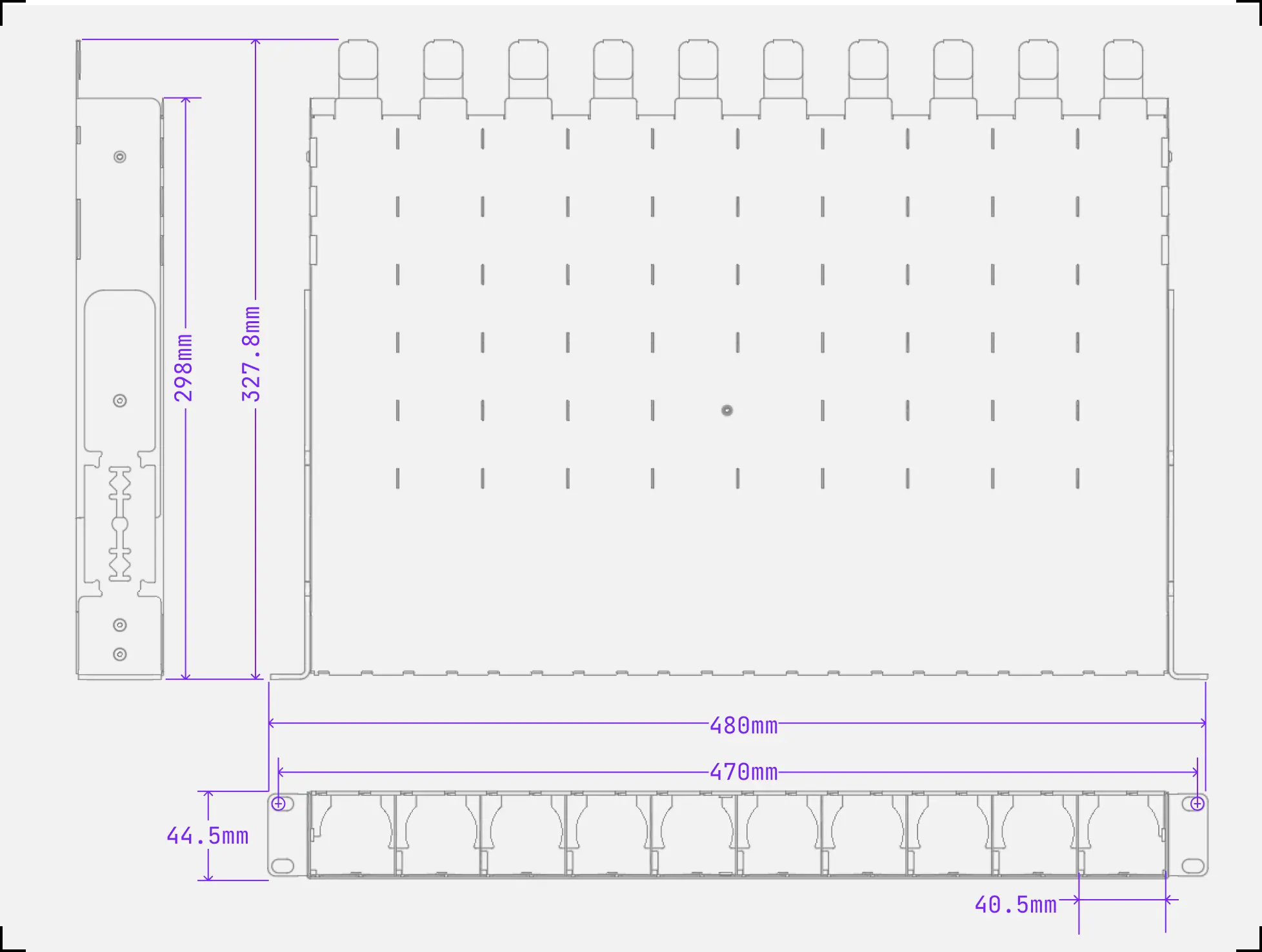 Drawing with dimensions